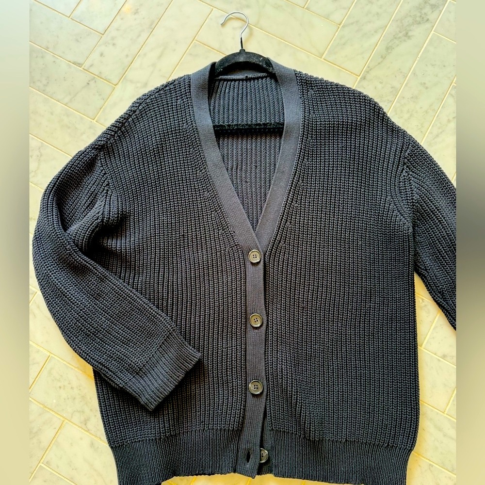 Jenni Kayne black cotton cardigan